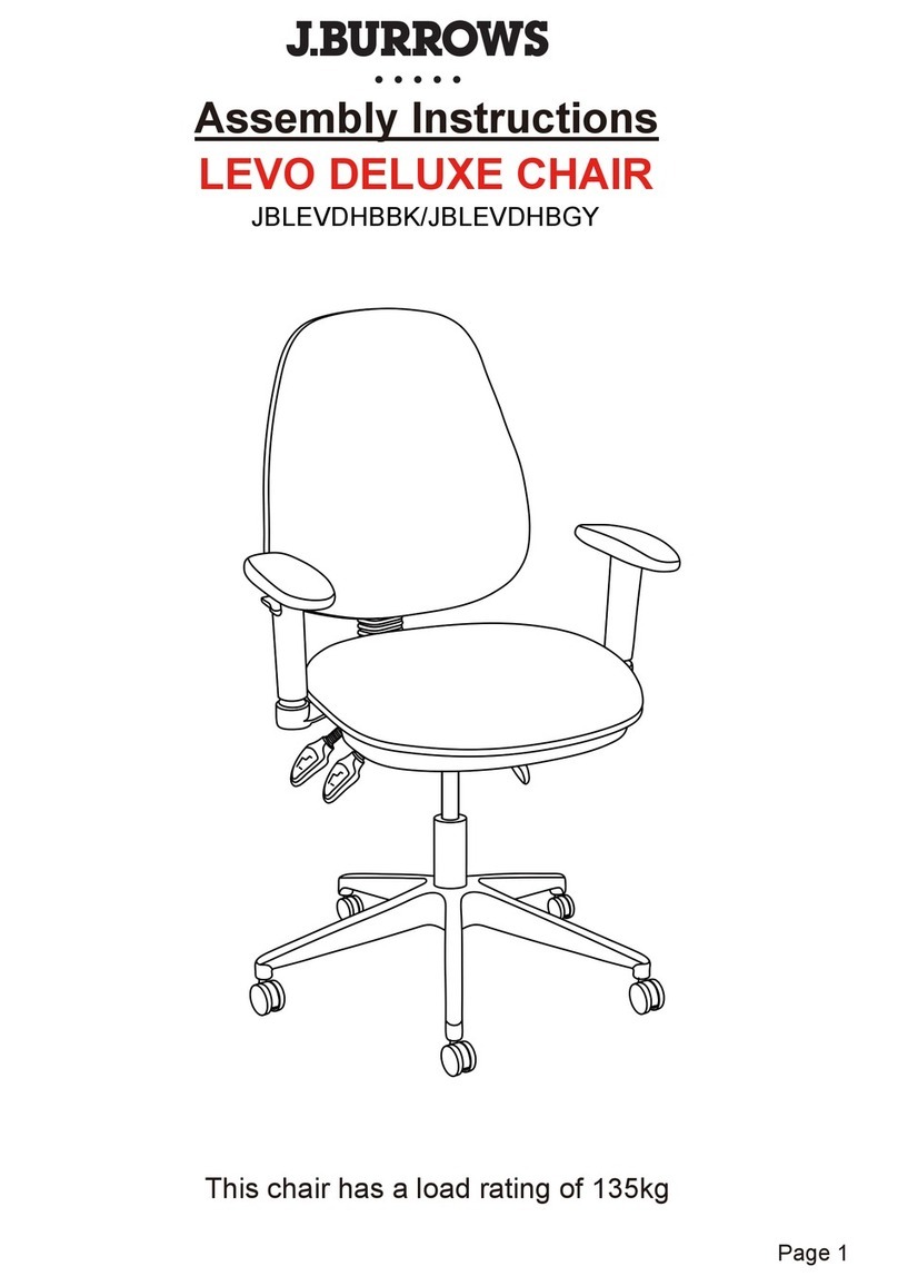 J.Burrows LEVO DELUXE CHAIR JBLEVDHBBK User manual