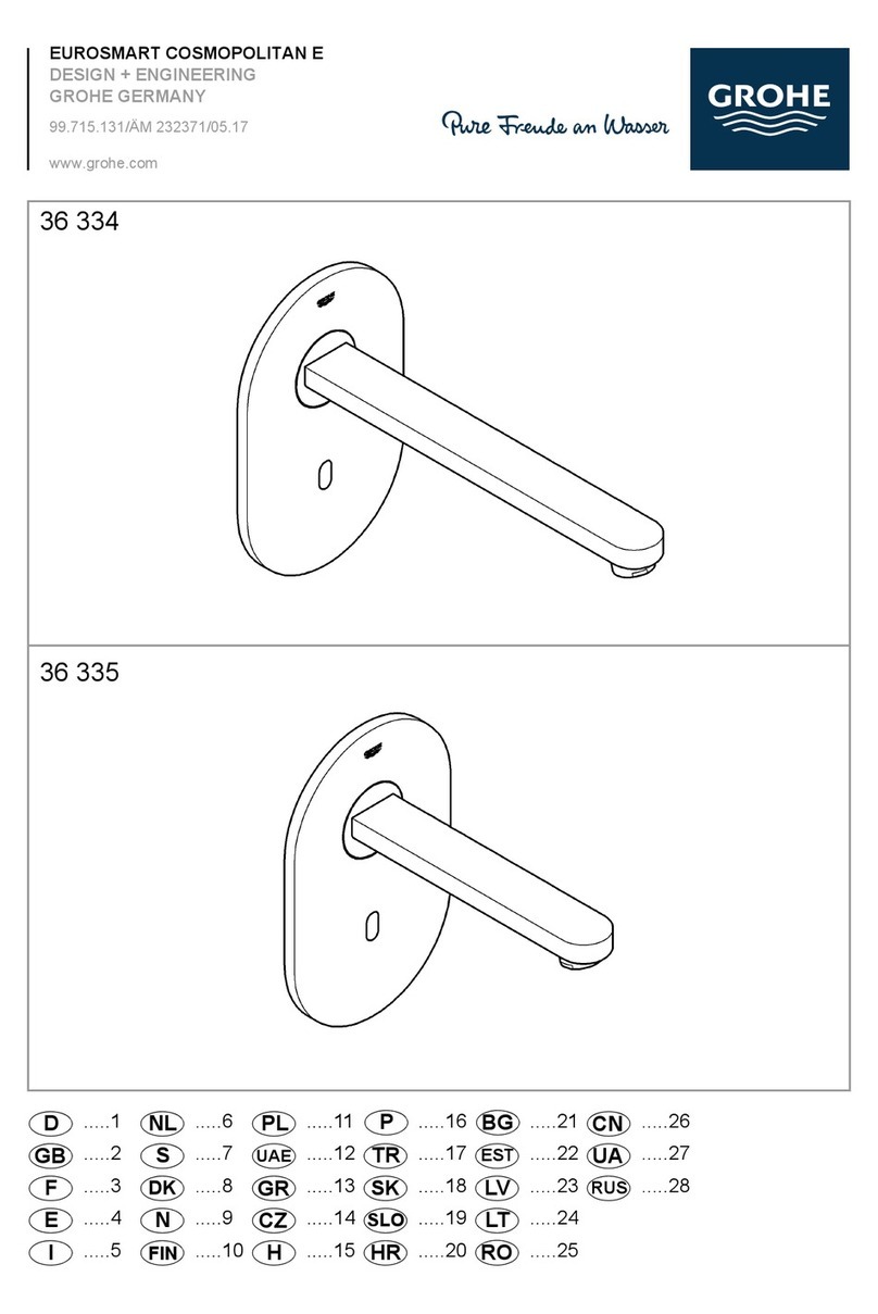 Grohe EUROSMART COSMOPOLITAN E 36 334 installation instructions Grohe EUROSMART COSMOPOLITAN E 36 334 installation instructions