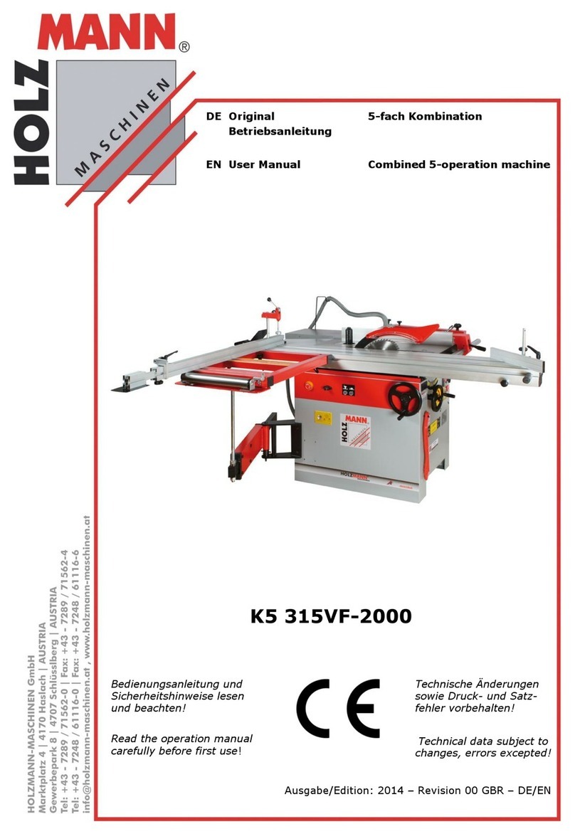HOLZMANN MASCHINEN K5 315VF-2000 user manual