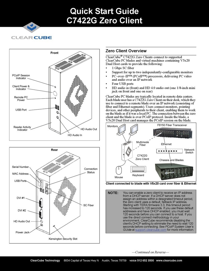 ClearCube C7422G quick start guide