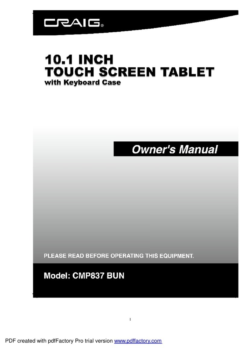 Craig CMP837 BUN owner's manual