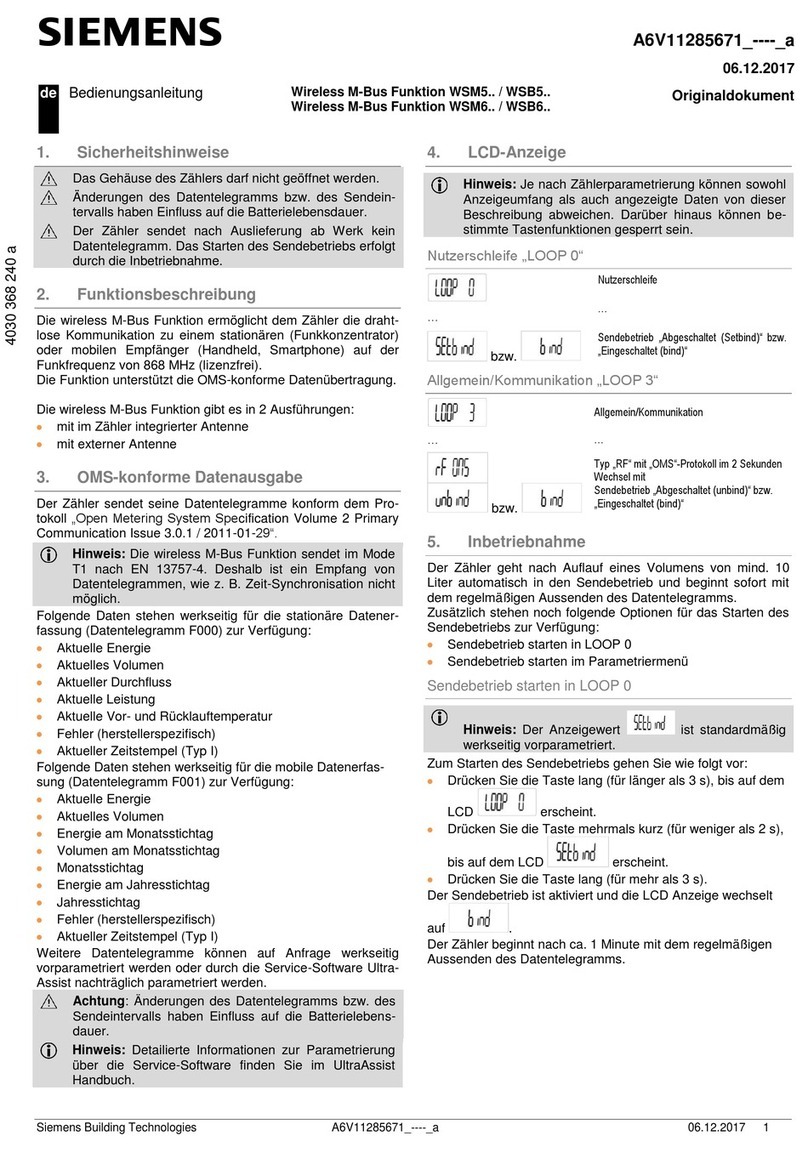 Siemens WSM5 Series User manual