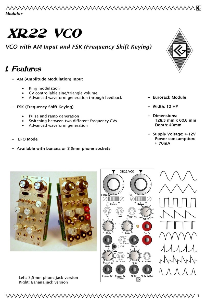 CG Products XR22 VCO User manual