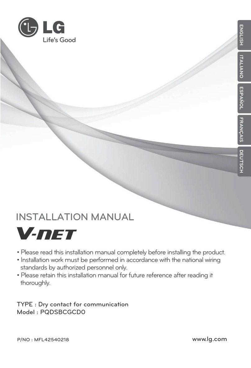 LG V-net PQDSBCGCD0 installation manual