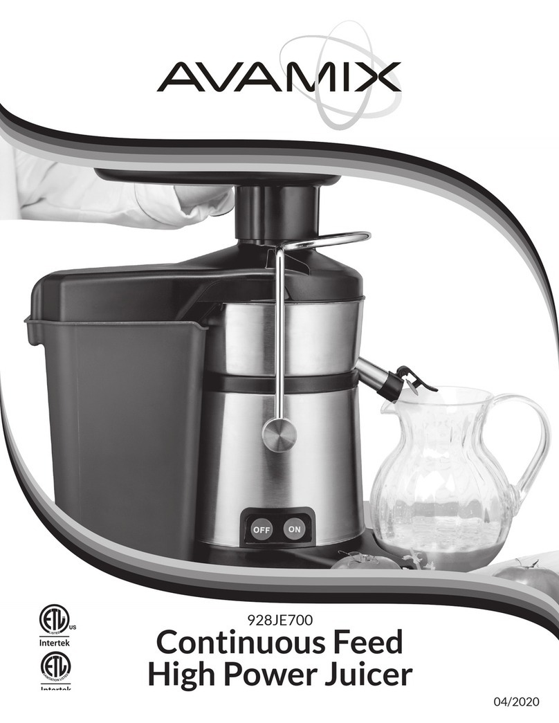 Avamix 928JE700 manual