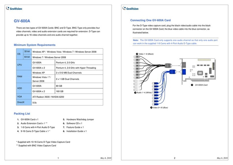 GeoVision GV-600A quick start guide