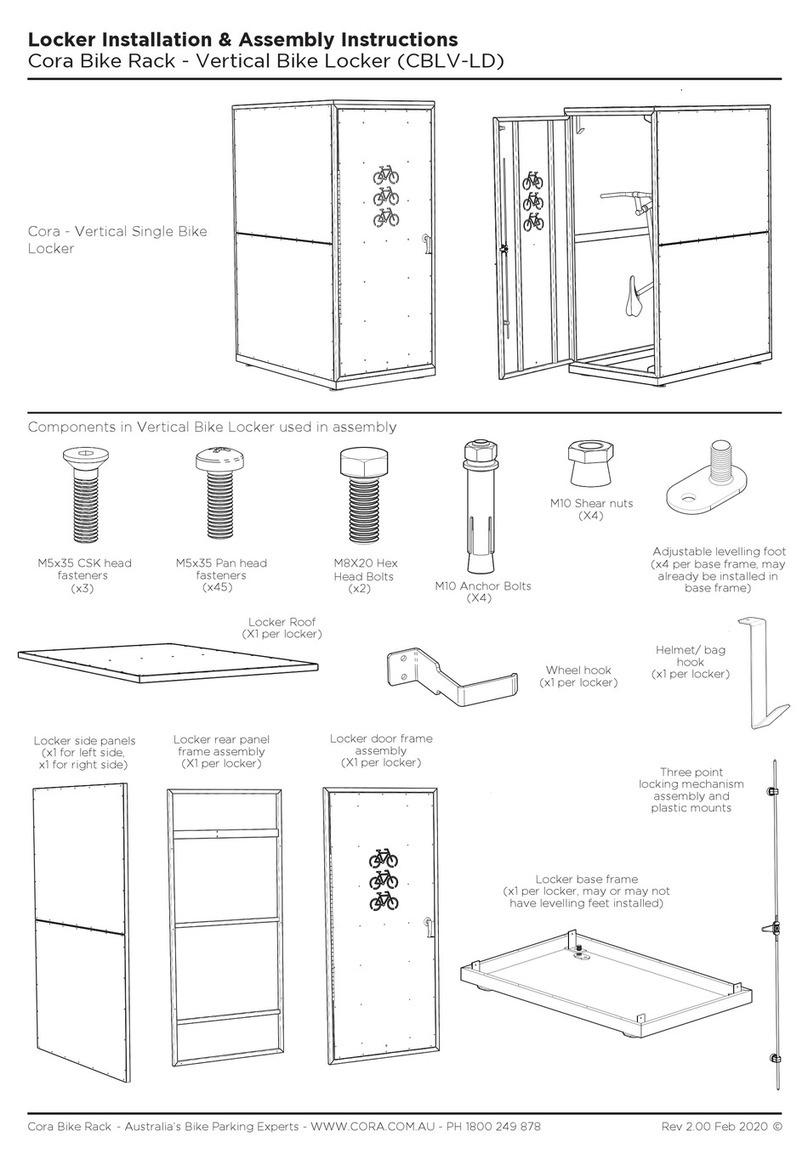 Cora Bike Rack CBLV-LD Installation & assembly instructions