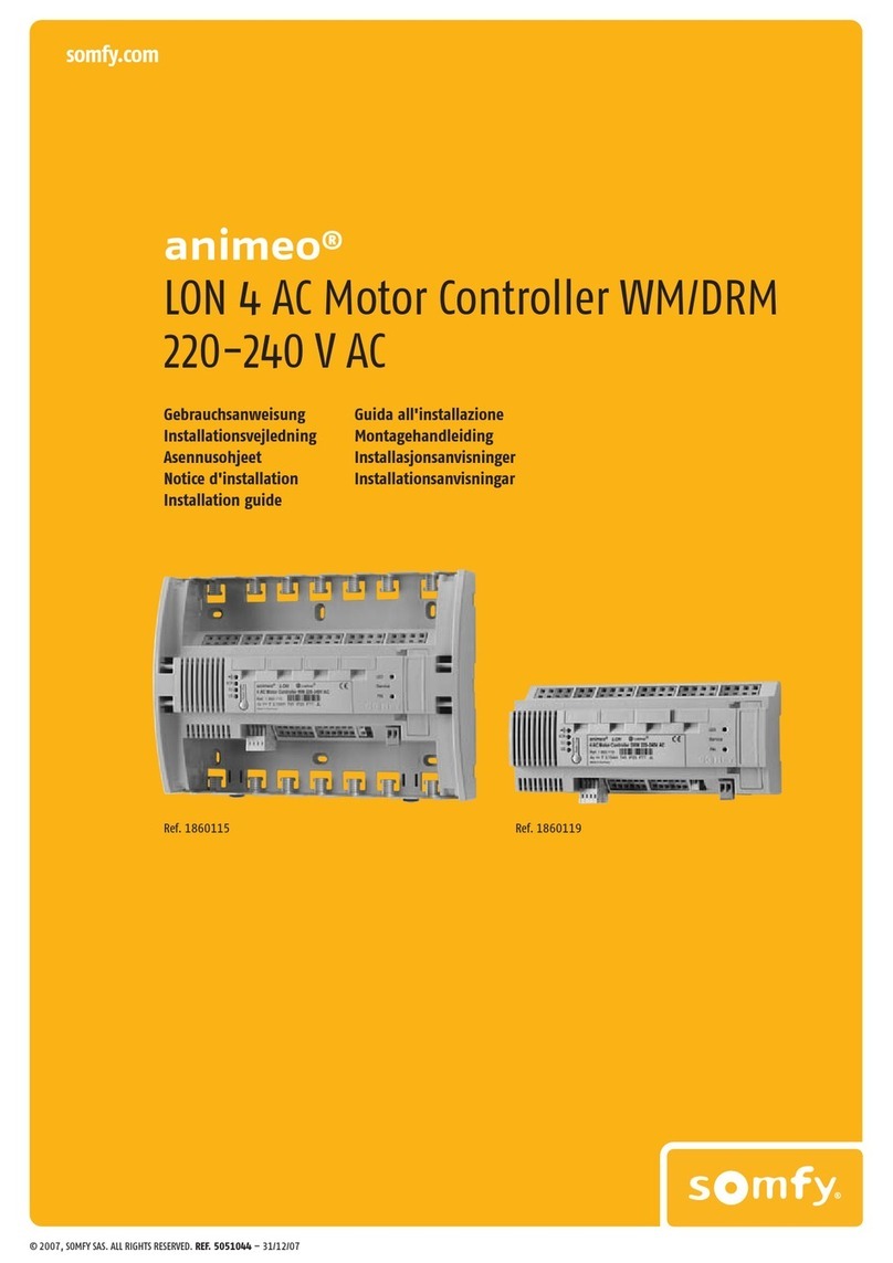 SOMFY animeo WM User manual