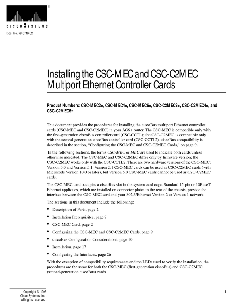 Cisco CSC-MEC User manual