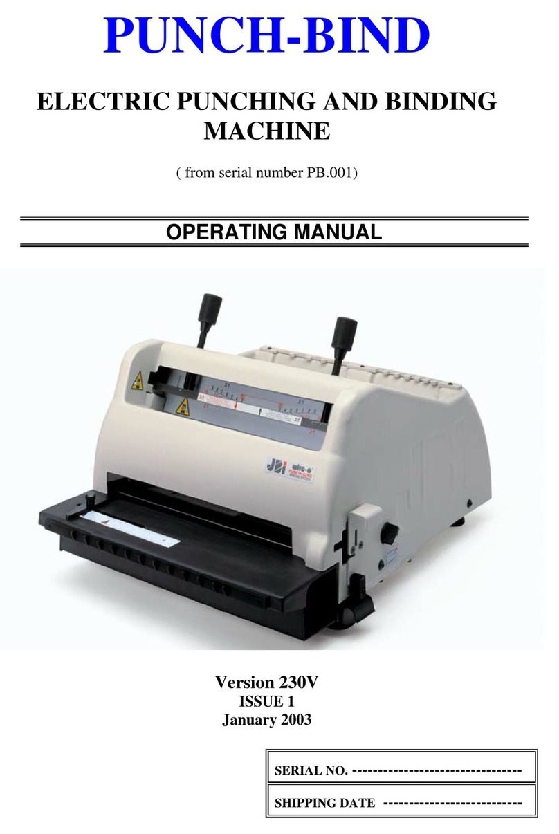 JBI PUNCH-BIND operating manual