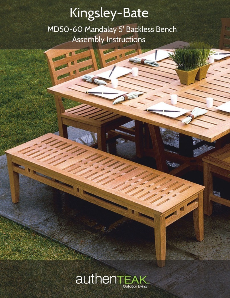 AuthenTeak Kingsley-Bate Mandalay 5' Backless Bench... Assembly instructions