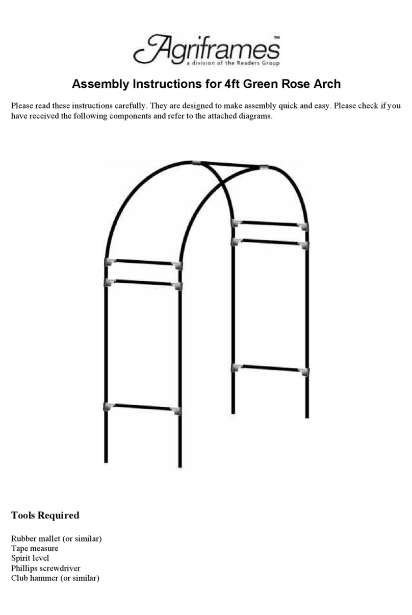 Agriframes 4ft Green Rose Arch User manual