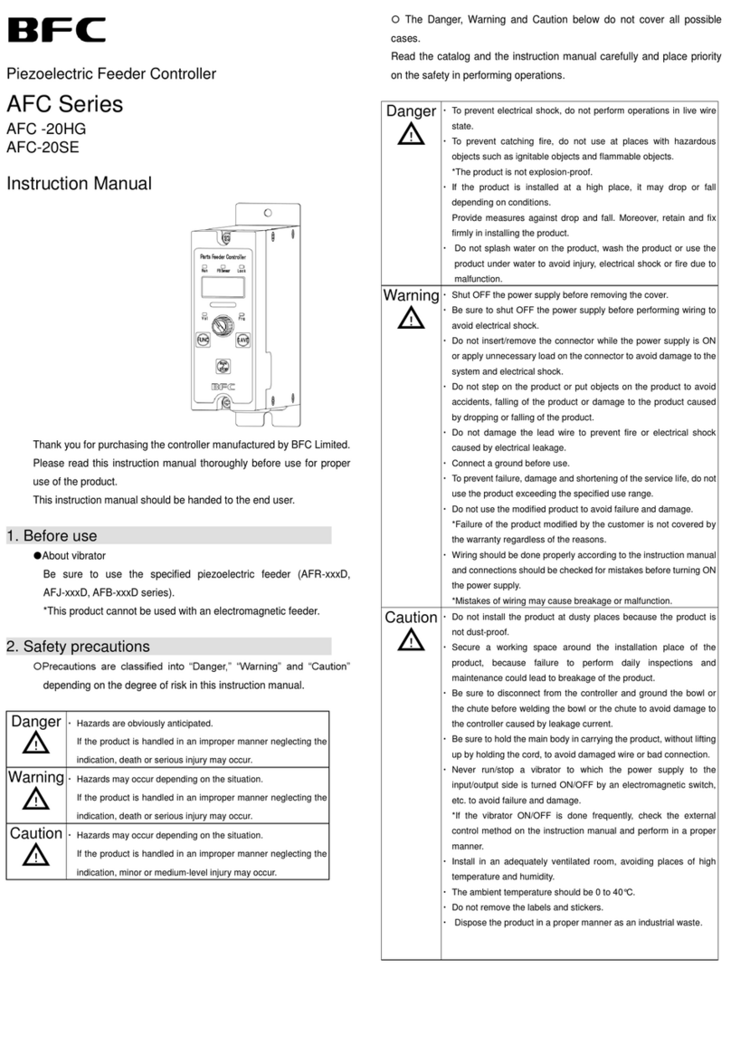 BFC AFC Series instruction manual