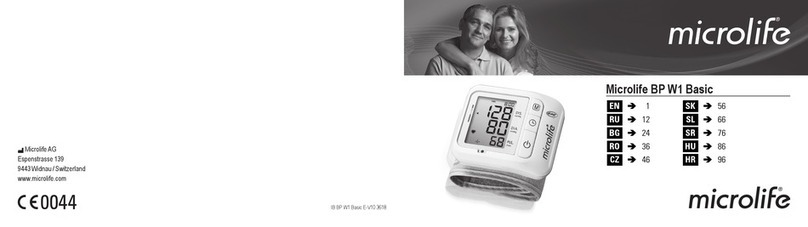 Microlife BP W1 Basic User manual Microlife BP W1 Basic User manual