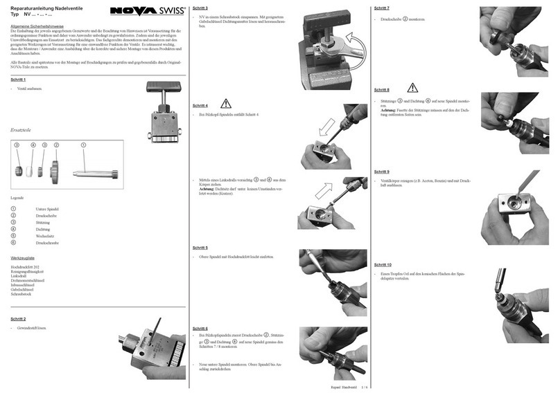 NOVA Swiss NV Series Repair instructions