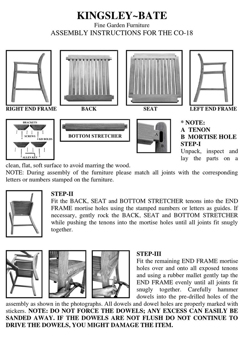 kingsley-bate CO-18 Assembly instructions