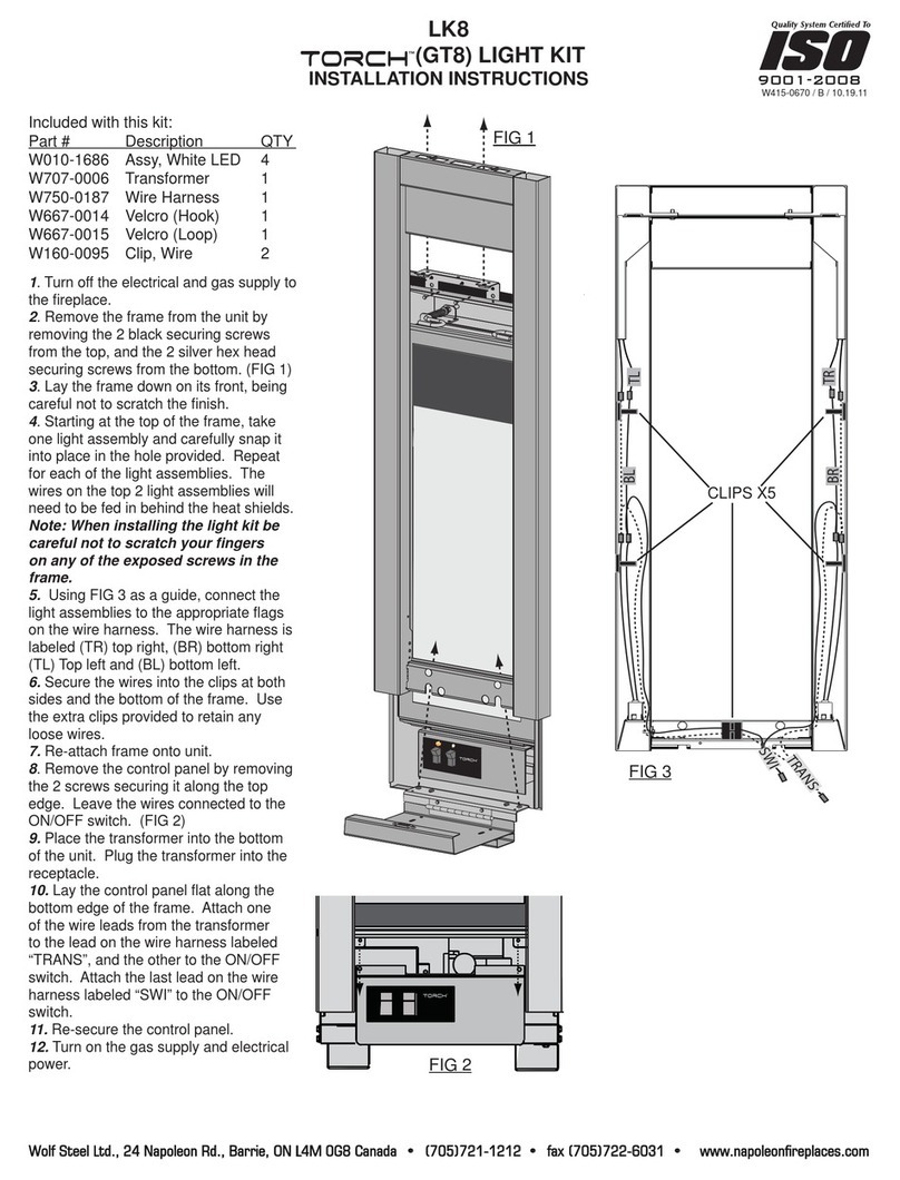 Napoleon Torch GT8 User manual