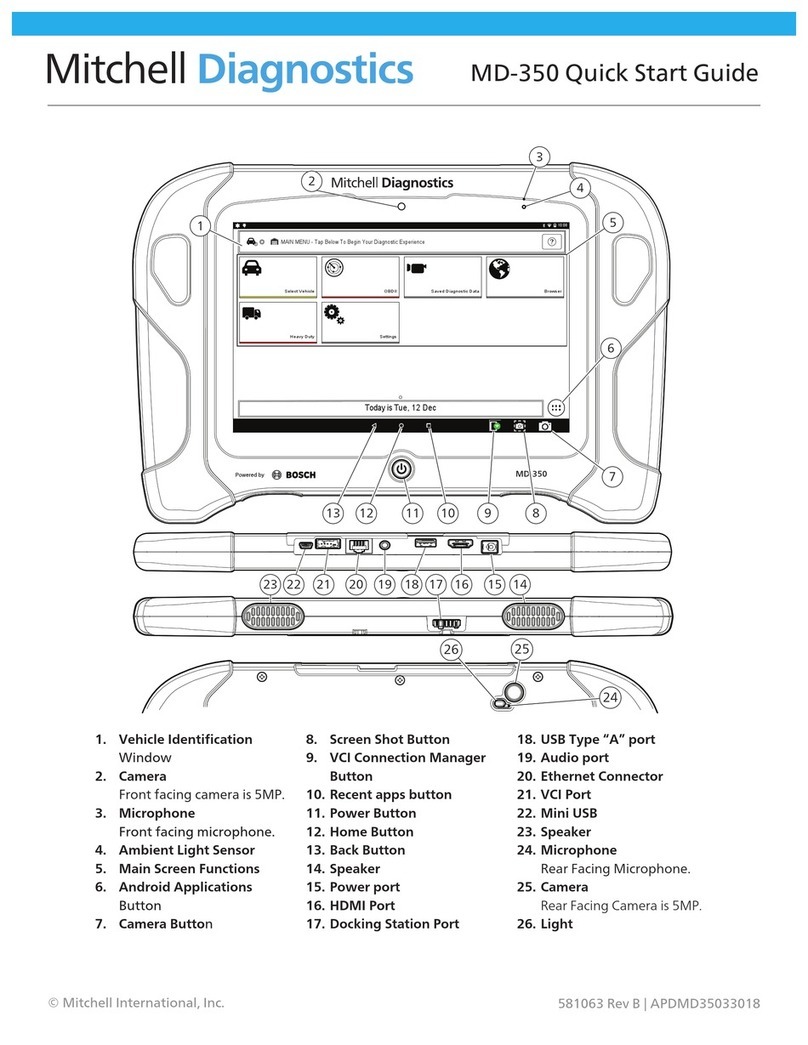 Mitchell Diagnostics MD-350 quick start guide