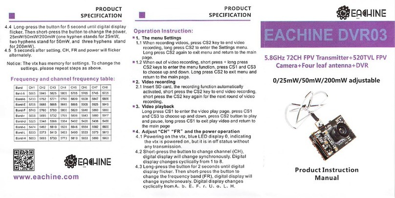 Eachine DVR03 Product instruction manual