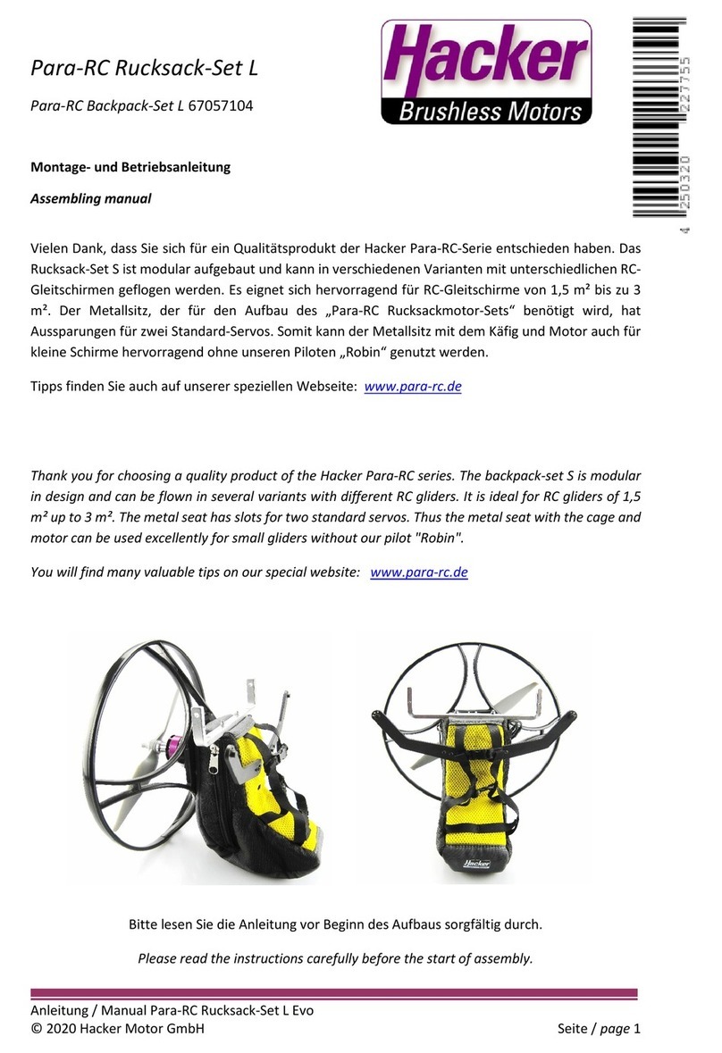 Hacker Para-RC Rucksack-Set L Assembling manual