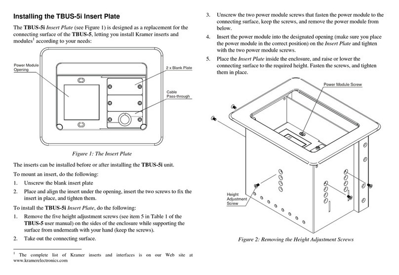 Kramer TBUS-5i installation instructions