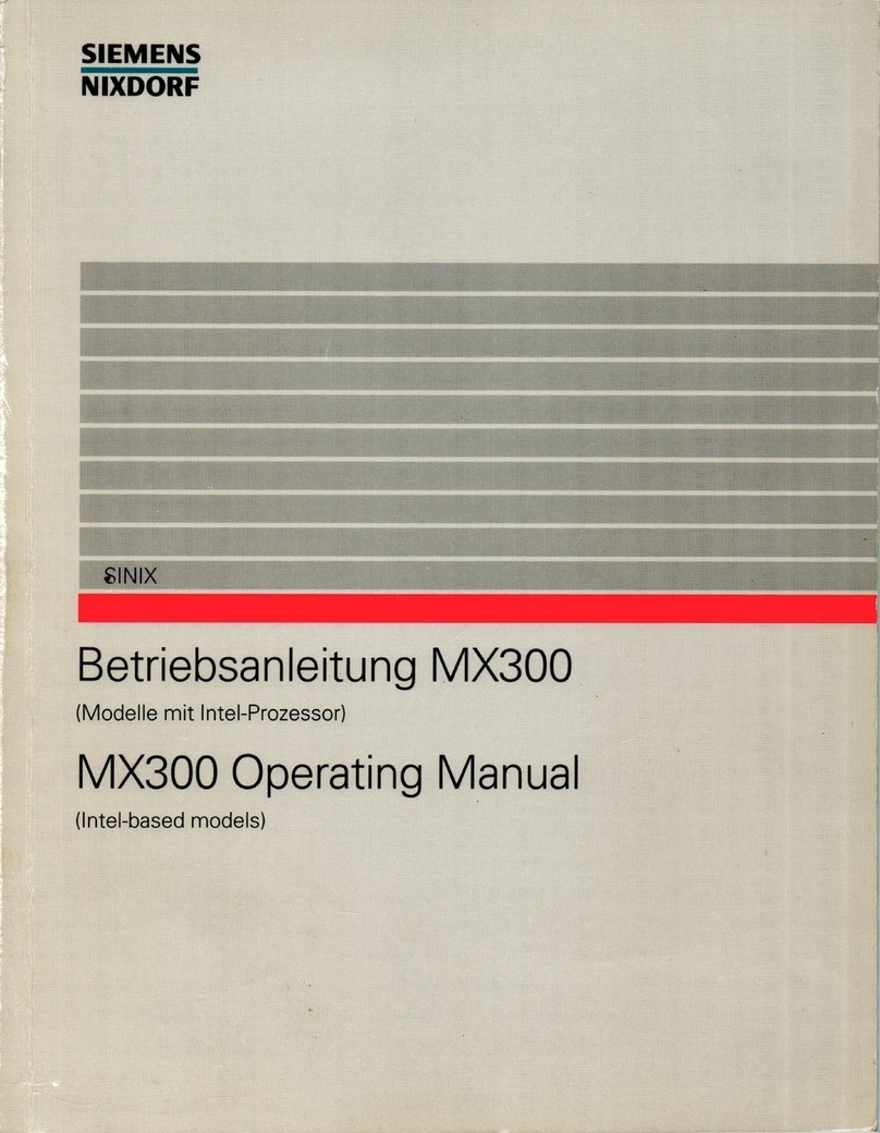 Siemens Nixdorf MX300 Series operating manual