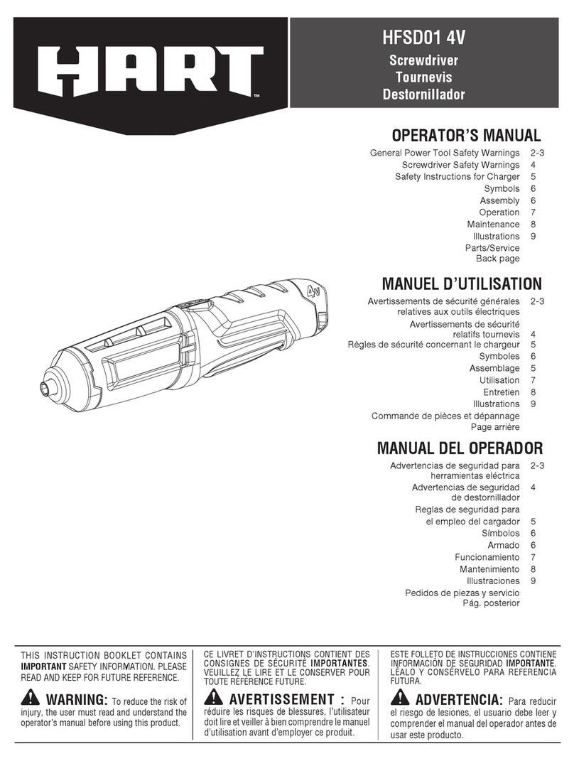 HART HFSD01 Operator's manual