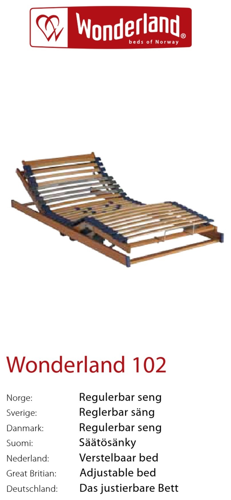 Wonderland 102 manual