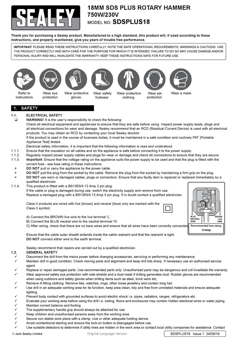 Sealey SDSPLUS18 instructions