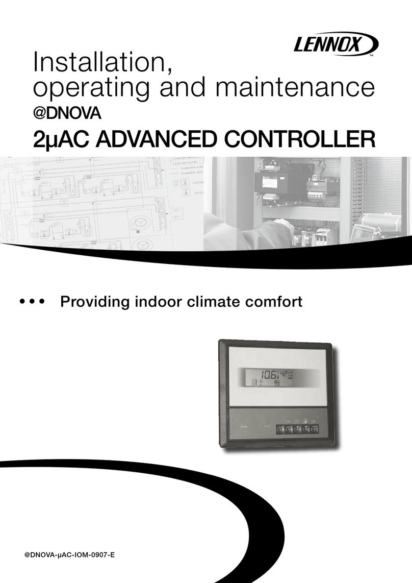 Lennox @DNOVA 2mAC ADVANCED CONTROLLER User manual Lennox @DNOVA 2mAC ADVANCED CONTROLLER User manual