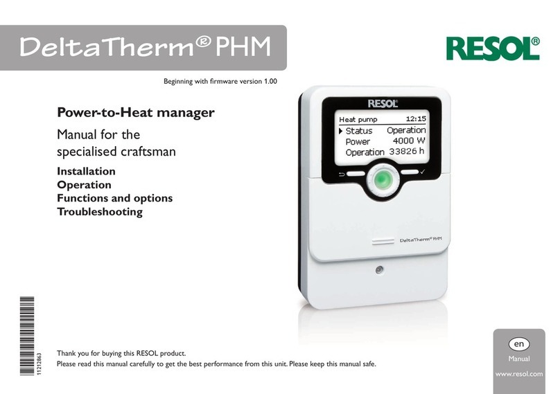 Resol DeltaTherm PHM User manual