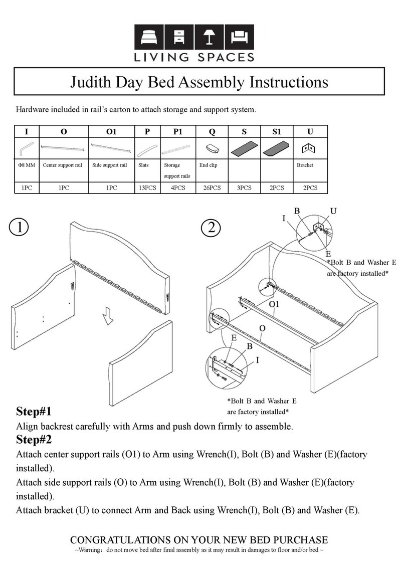 Living Spaces Judith Day Bed User manual Living Spaces Judith Day Bed User manual