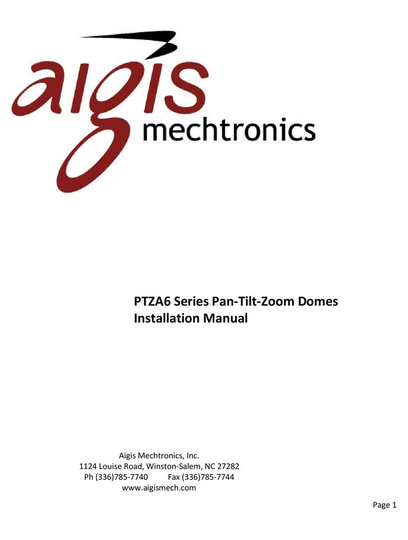 Aigis Mechtronics PTZA6 Series installation manual