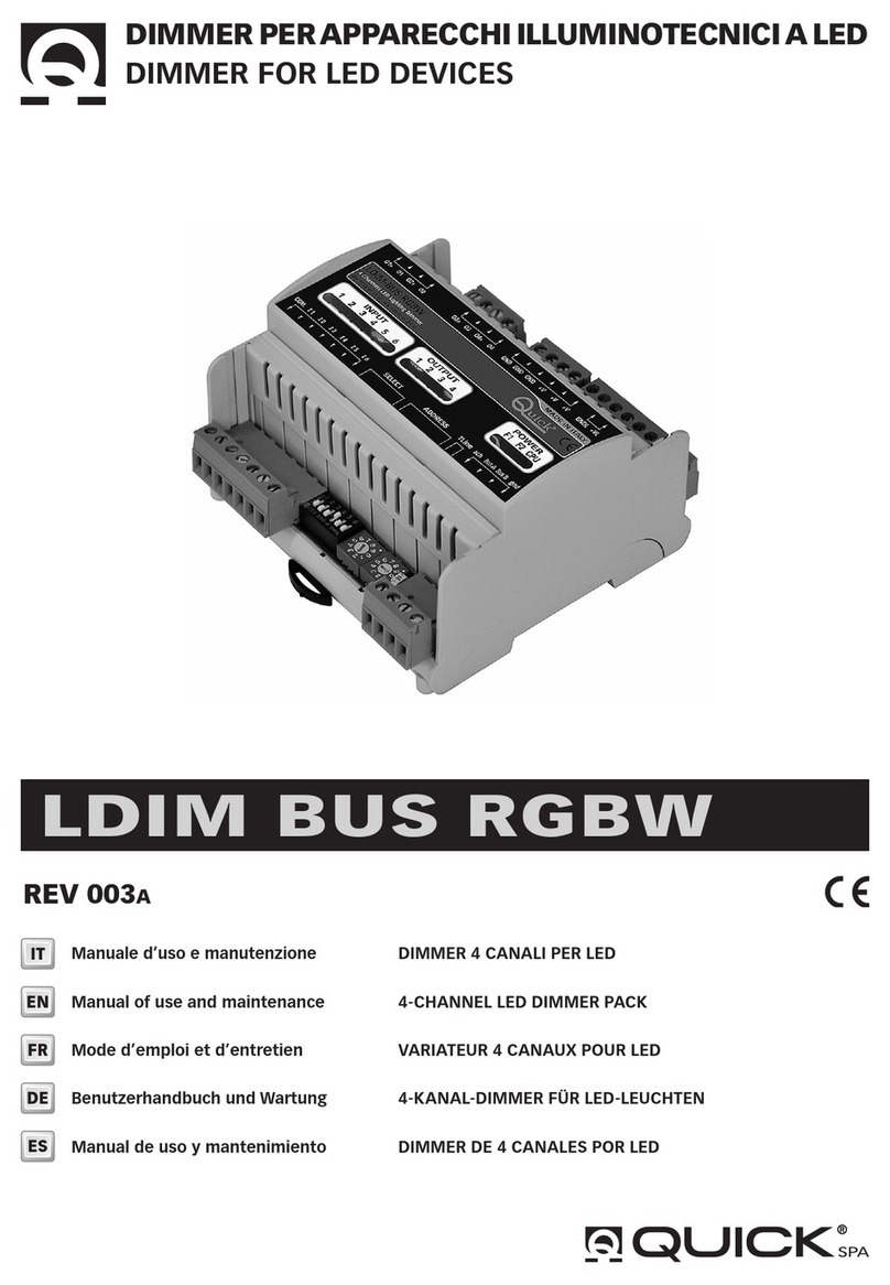 Quick LDIM BUS RGBW Manual of use and maintenance Quick LDIM BUS RGBW Manual of use and maintenance