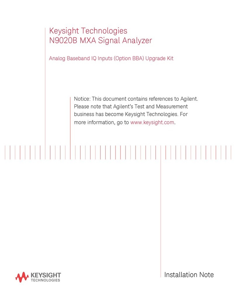 Keysight N9020B Installation and operation manual