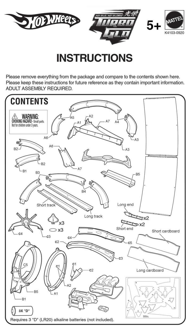 Mattel Hot Wheels Turbo Glo Turbo Tunnel User manual