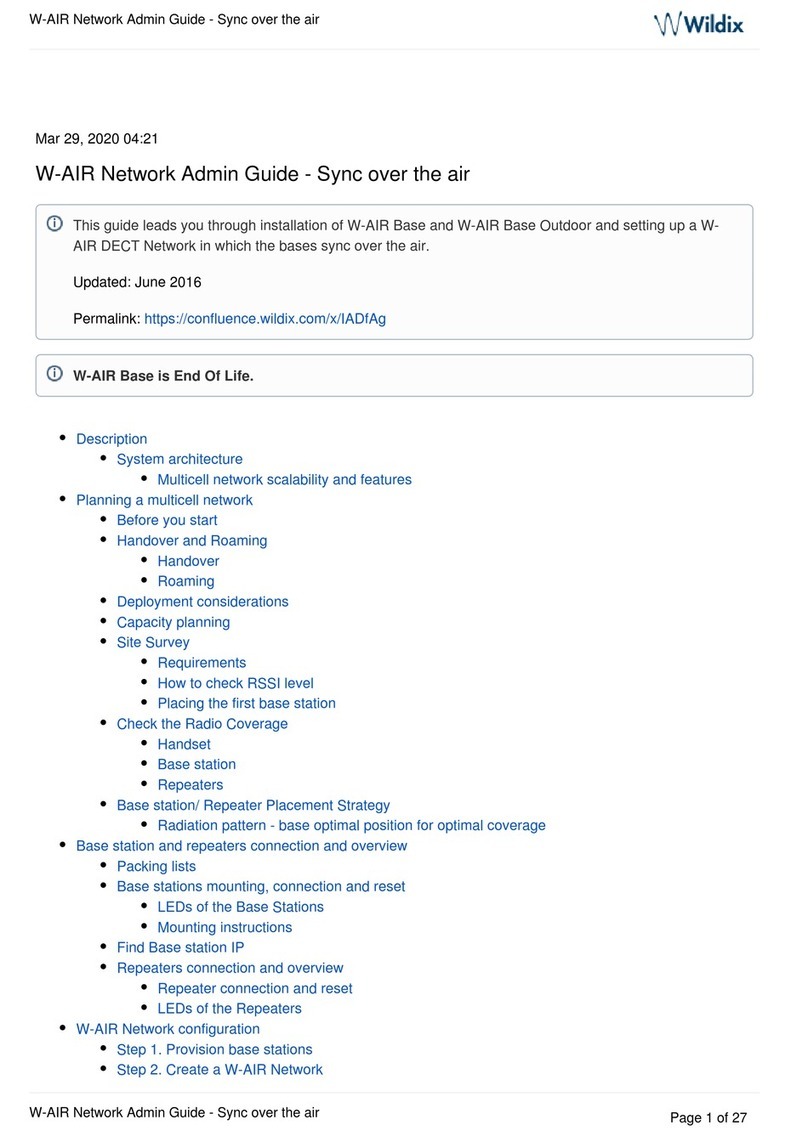 Wildix W-AIR Network Admin Guide