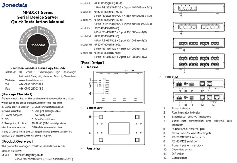 3One data NP318T-8DI Operating and maintenance instructions