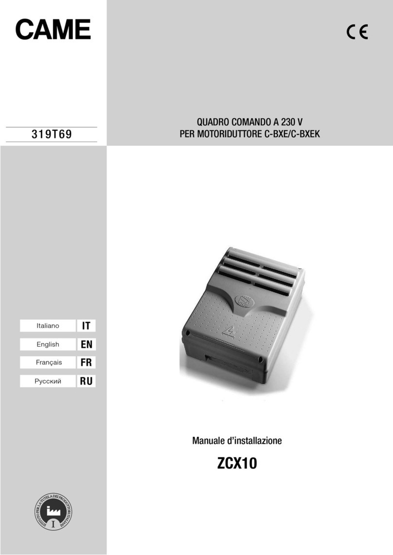 CAME ZCX10 installation manual