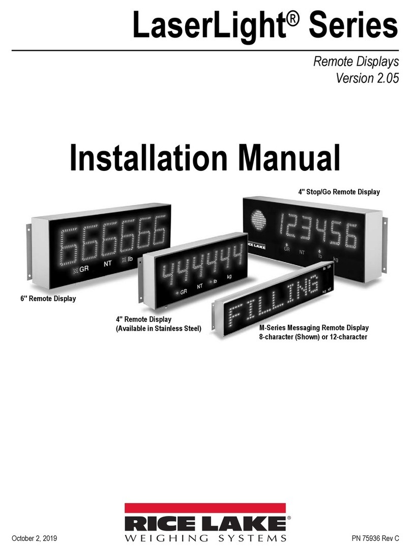Rice Lake LaserLight Series User manual