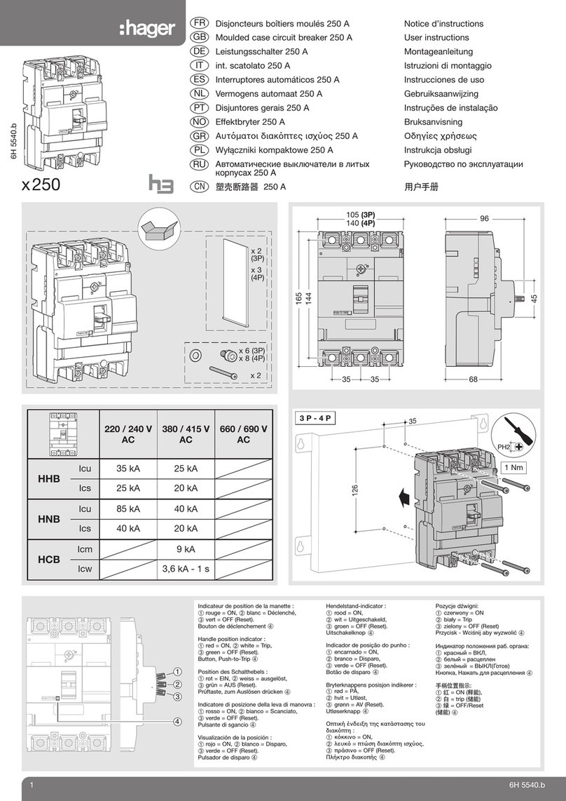 hager h3 x250 User manual