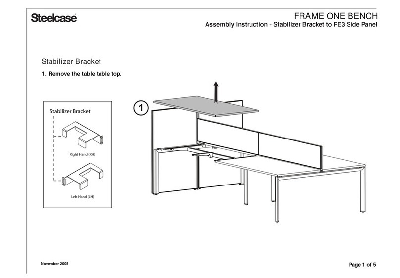 Steelcase FRAME ONE BENCH Assembly instruction