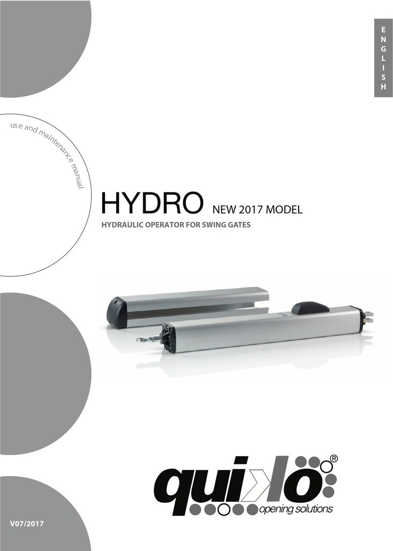 quiko HYDRO H300BAC Use and maintenance manual