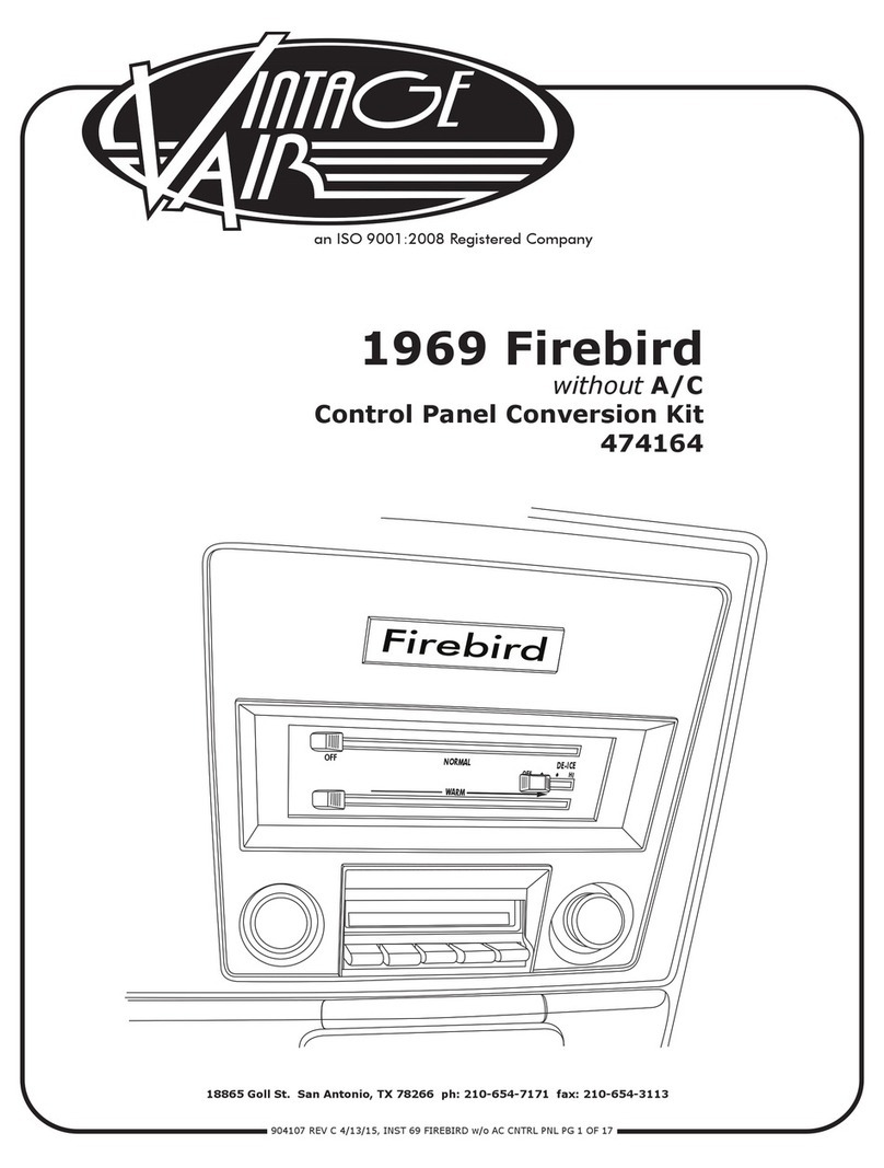 Vintage Air Firebird 1969 installation instructions