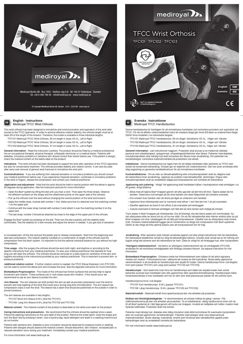 Mediroyal TFCC Series instructions