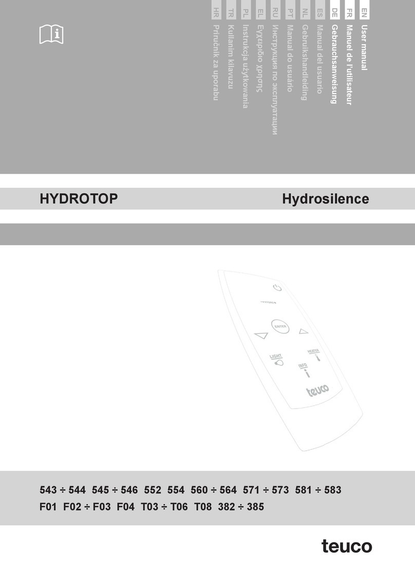 Teuco HYDROTOP 543 user manual Teuco HYDROTOP 543 user manual