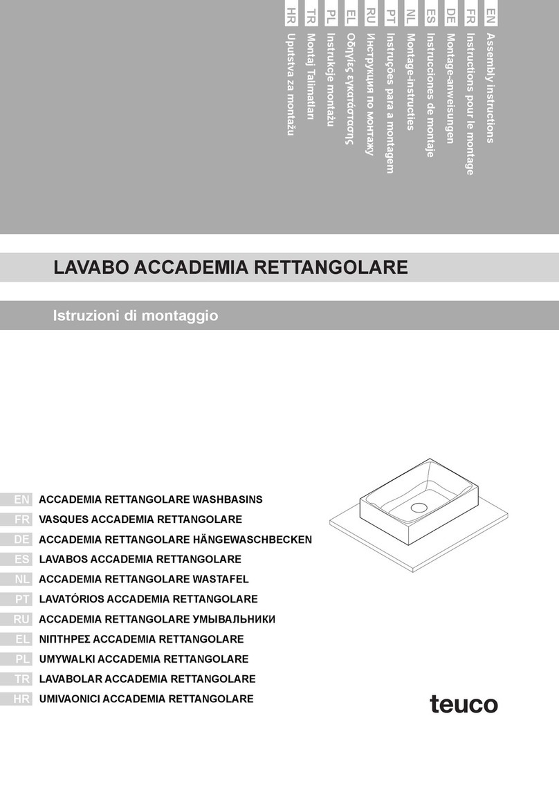 Teuco ACCADEMIA RETTANGOLARE Series Assembly instructions Teuco ACCADEMIA RETTANGOLARE Series Assembly instructions
