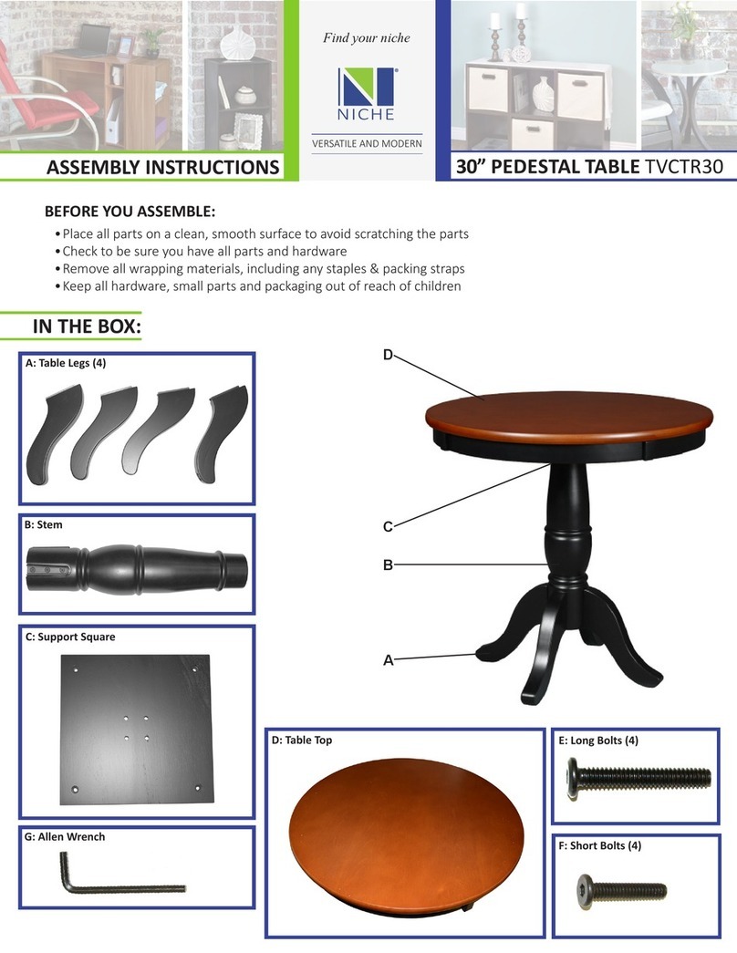 Niche TVCTR30 User manual Niche TVCTR30 User manual