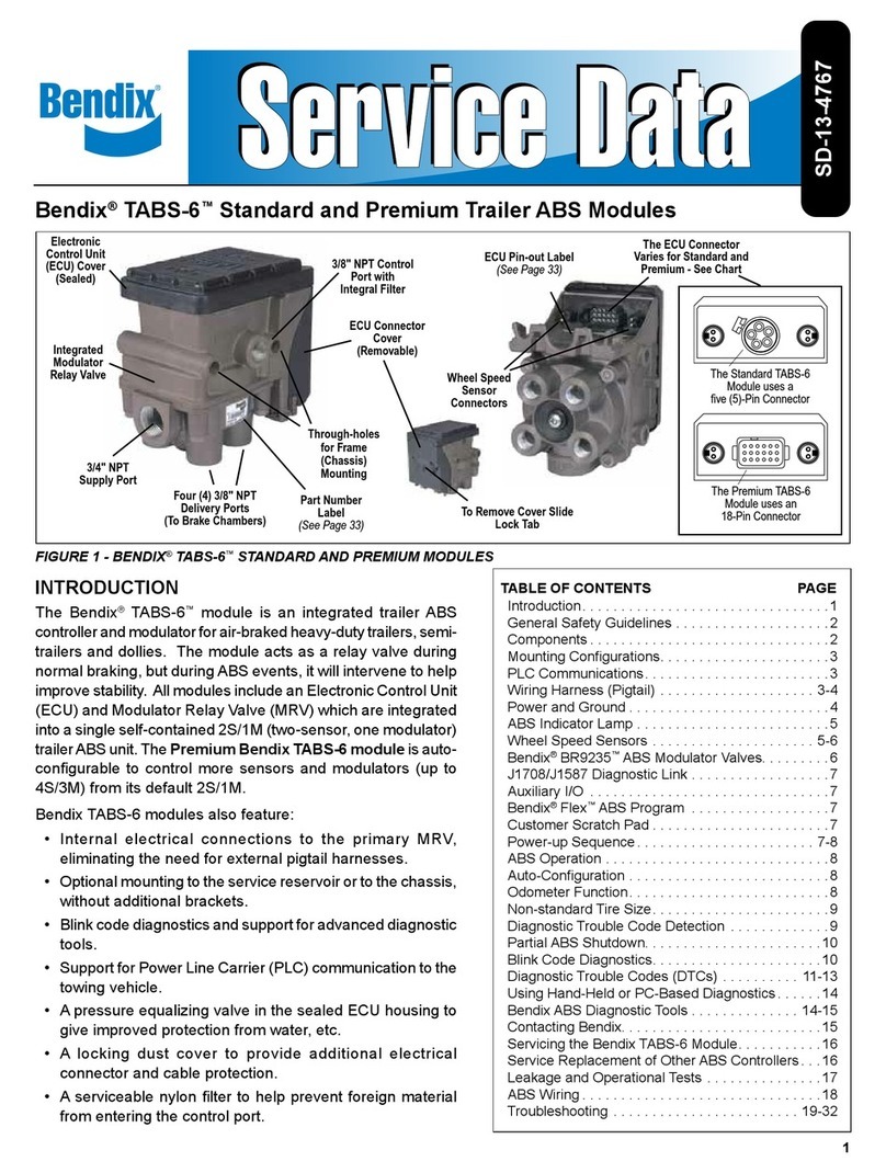 BENDIX TABS-6 TRAILER ABS MODULE Service data