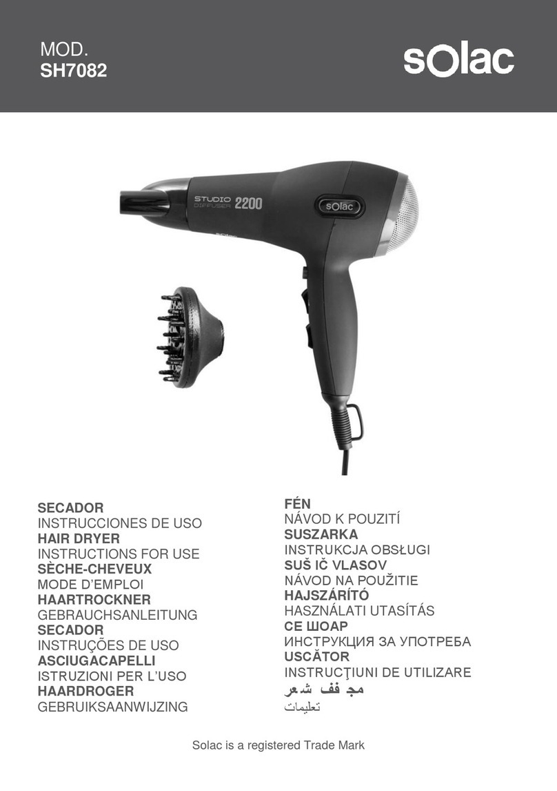 SOLAC SH7082 Instructions for use